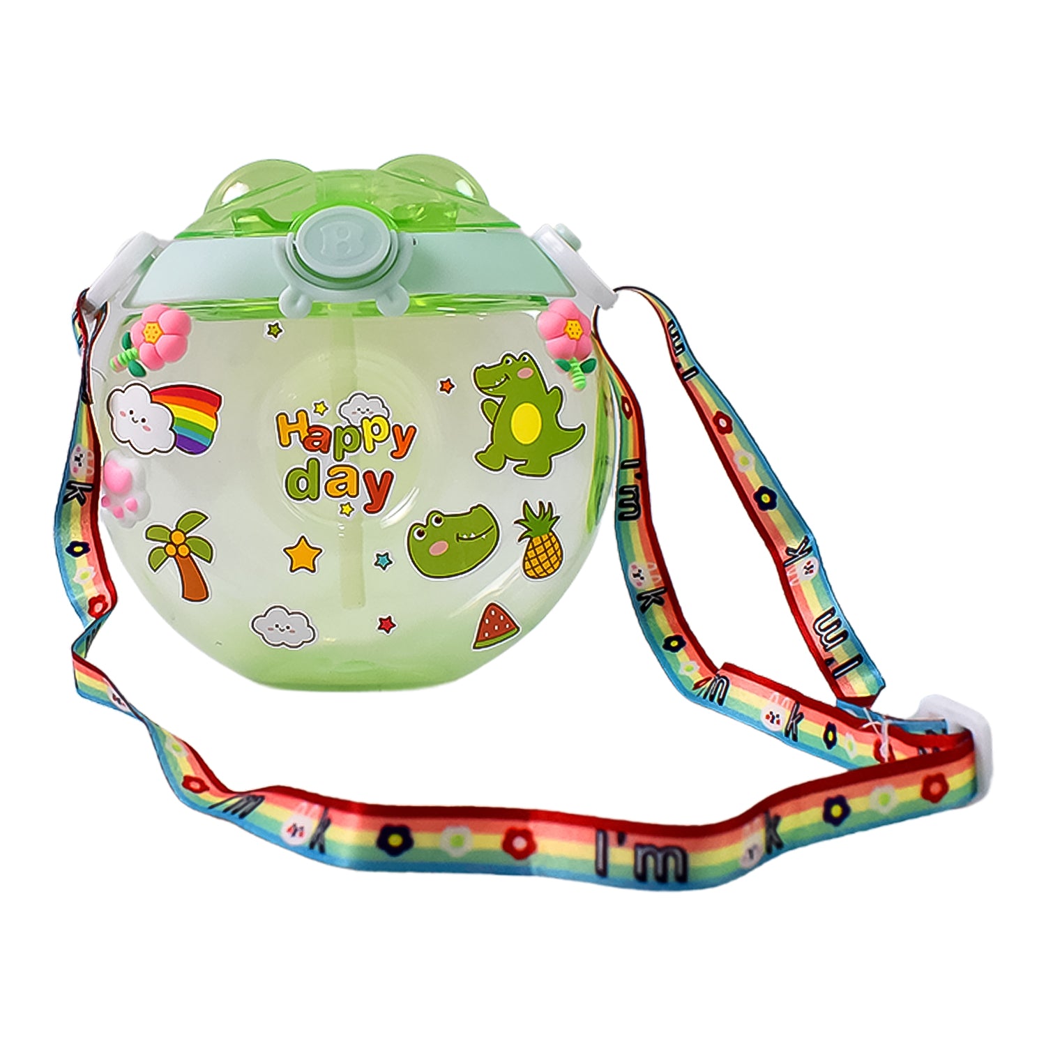 Donut Water Bottle Sipper Bottle (1 Pc  400 Ml Approx) Donut Water Bottle Sipper Bottle (1 Pc  400 Ml Approx)